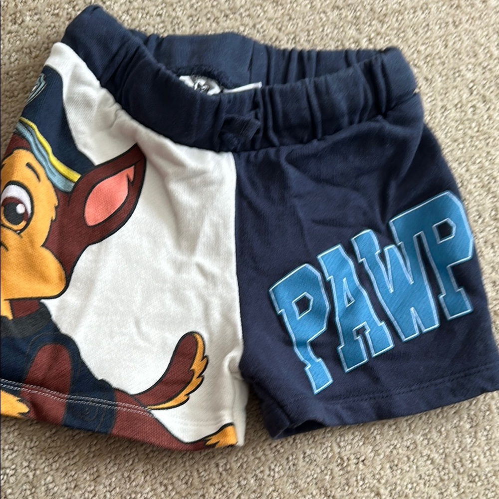 NWOT! Zara Kids' Navy and White Paw Patrol Shorts